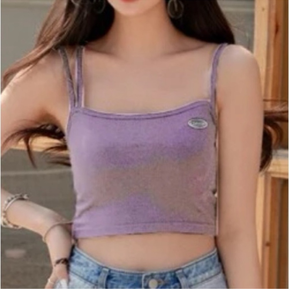 Lilac Purple Cami Crop Top